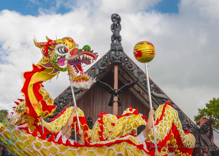 johnny;Taniwha meet the Dragon;Taniwha and Dragon Fetival at Orakei Marae 27 4 2013