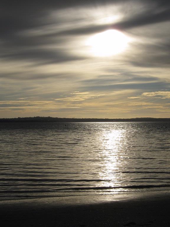 Gloria Shute; Sunset on 7th June at Pt Chev Beach