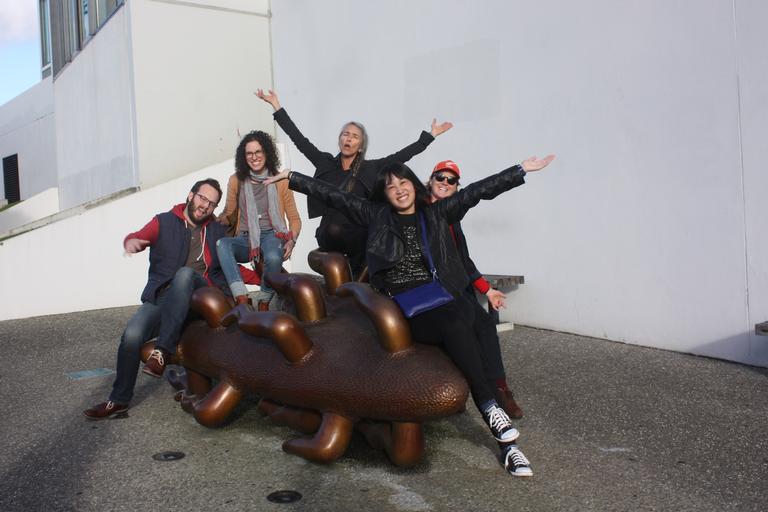 alexei foster;On the way to kapa haka;ran in to these people on the way to kapa haka competition