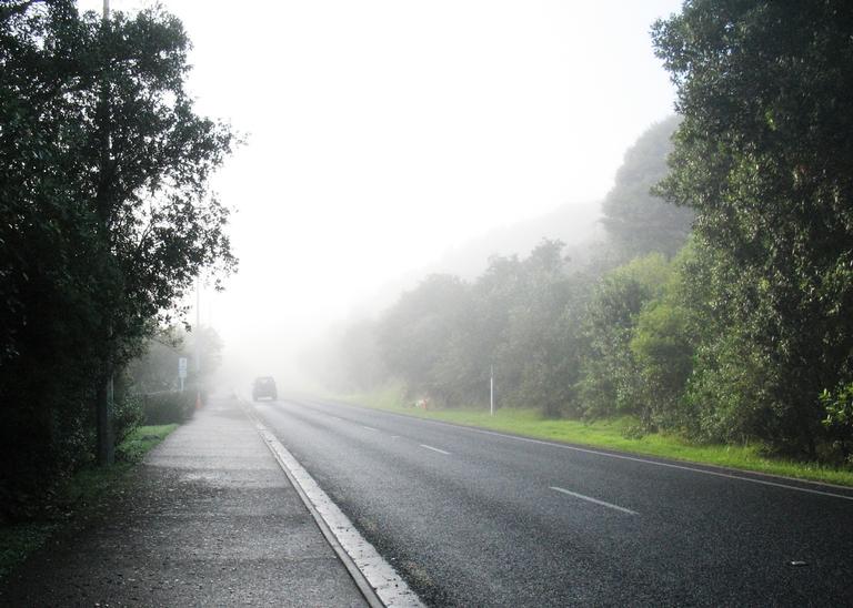 Stuart Weekes; Driving into the mist; Winter changes everything