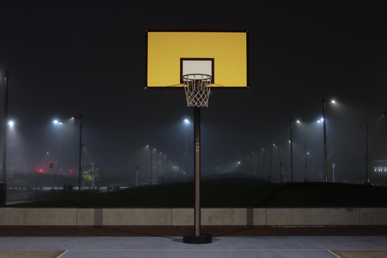 Ryan Anderson; Late night blur; While preparing for a birthday party, fog thicker than I had ever seen rolled through. So i ditched the party in time to capture it before it left.