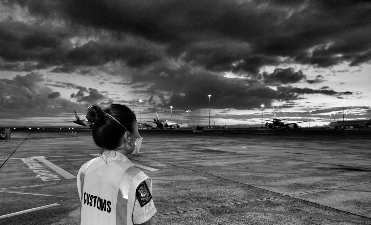 Craig Rogers; Lonely Airport; As NZ borders close down the airport resembles a parking lot