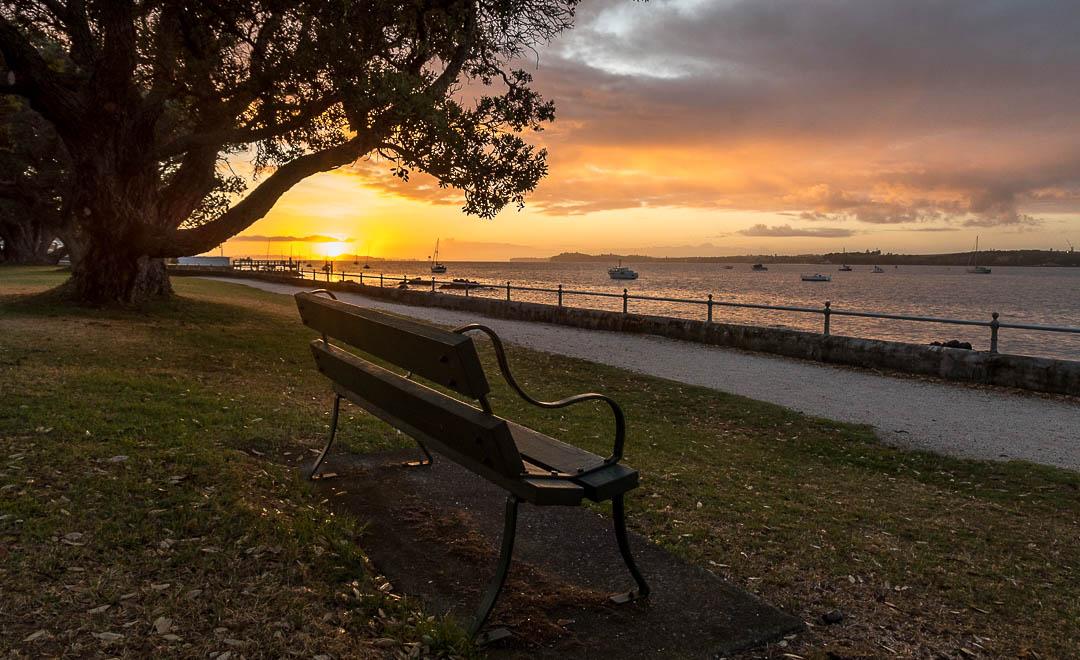 Jim Harding; Dawn of a new era; The first day of Lockdown, Devonport waterfront.