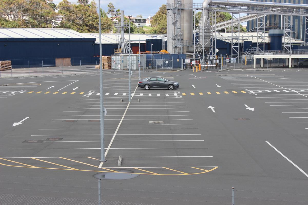 Leigh Burrell; Gosh!  Where should I park?; Industrial car park, Penrose Road