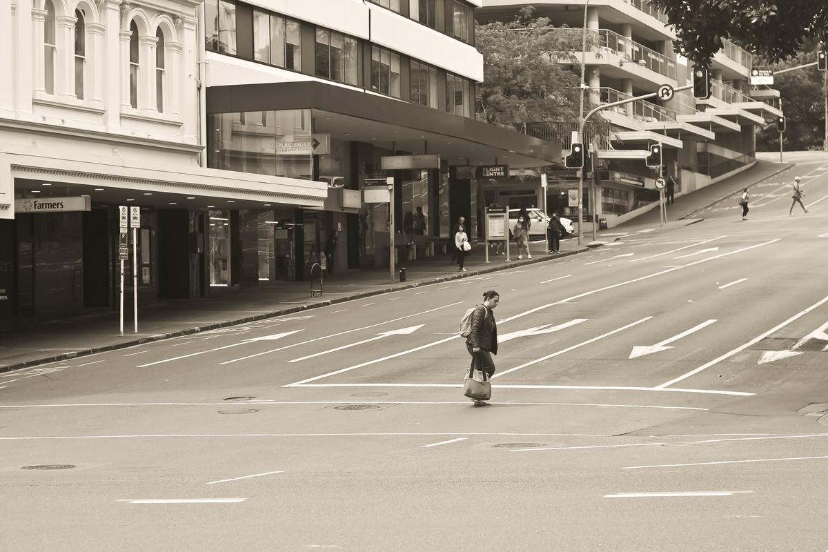 Pete Galula; Silent Streets; A once bustling Queen Street now feels deserted.