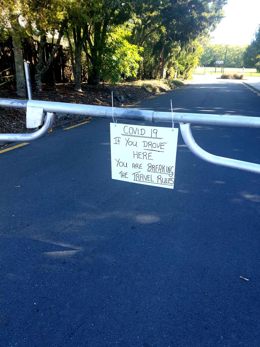 Susie Trinh; Did you travel here?; At the beginning of lock down people were driving to our street to visit the park. A concerned neighbour made a sign.