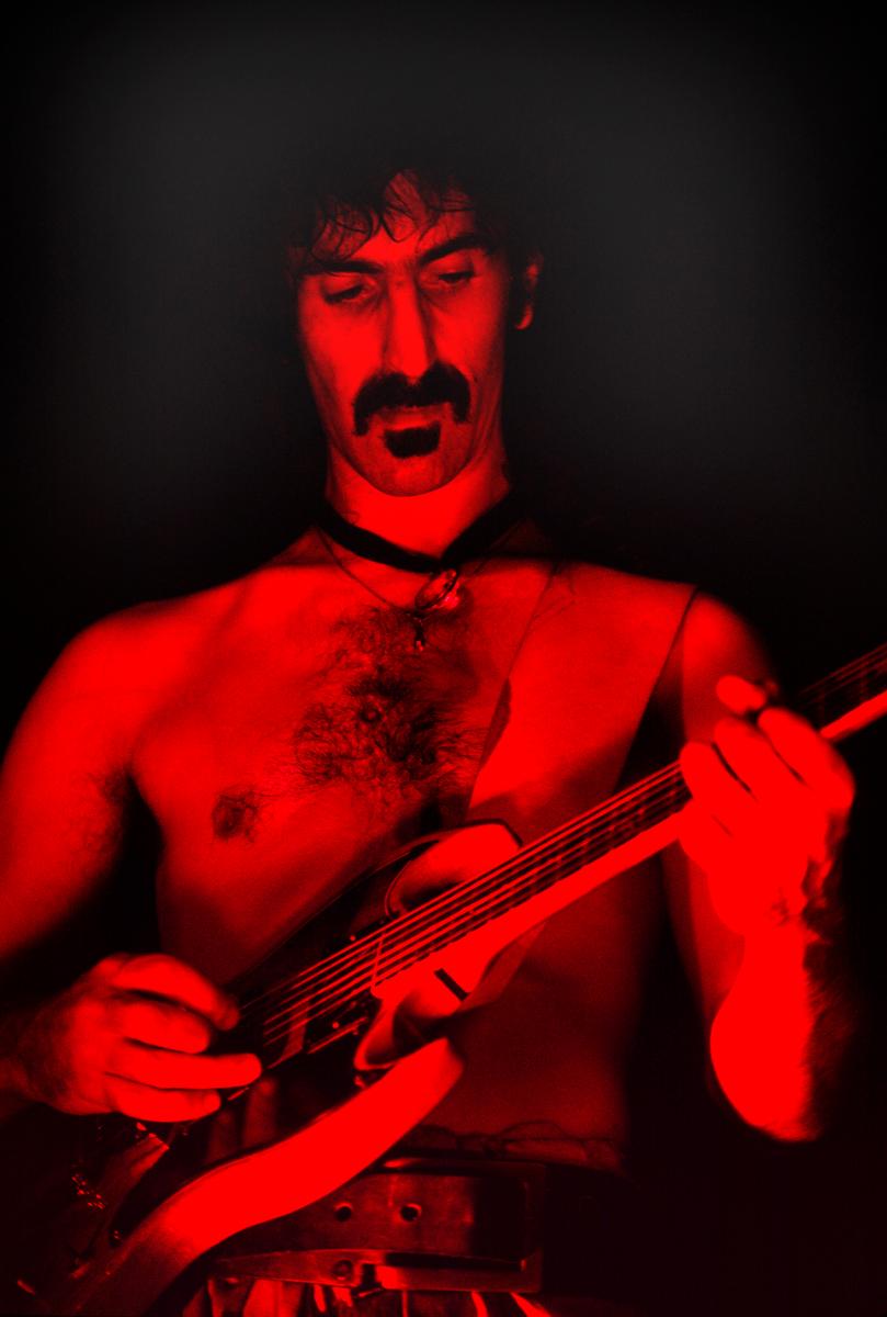 Bruce Jarvis;Frank Zappa;Playing stunning lead guitar, Frank Zappa with his band, The Mothers of Invention played two Auckland Town Hall Concerts in January 1976. Proved to have a bigger following than expected, drawing two near capacity, wildly enthusiastic audiences.