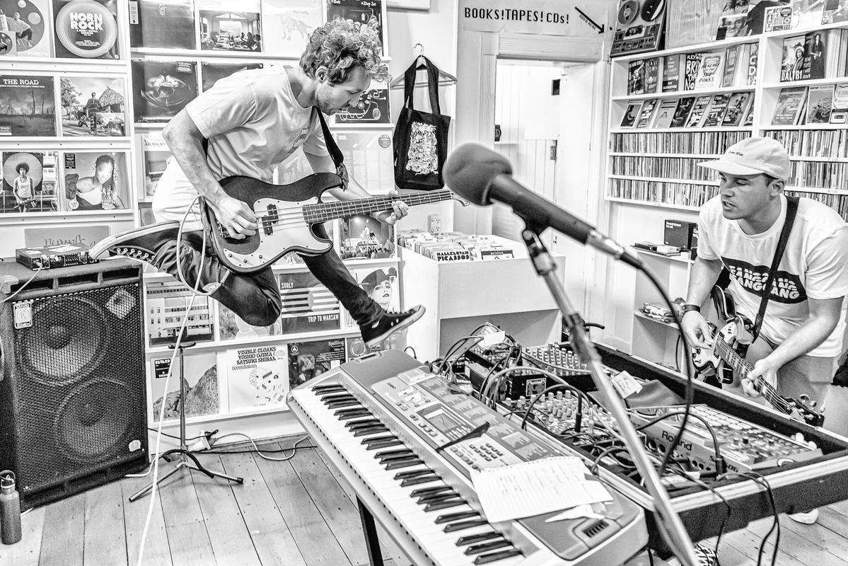 Dave Simpson; Surf Friends at Flying Out;Raw energy on a Saturday afternoon with a local band Surf Friends flying out at Flying Out