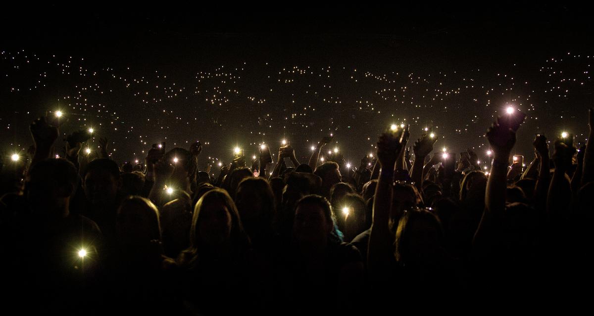 Doug Peters; The Magic Of The Crowd;The expectant crowd waiting for Post Malone to hit the stage.