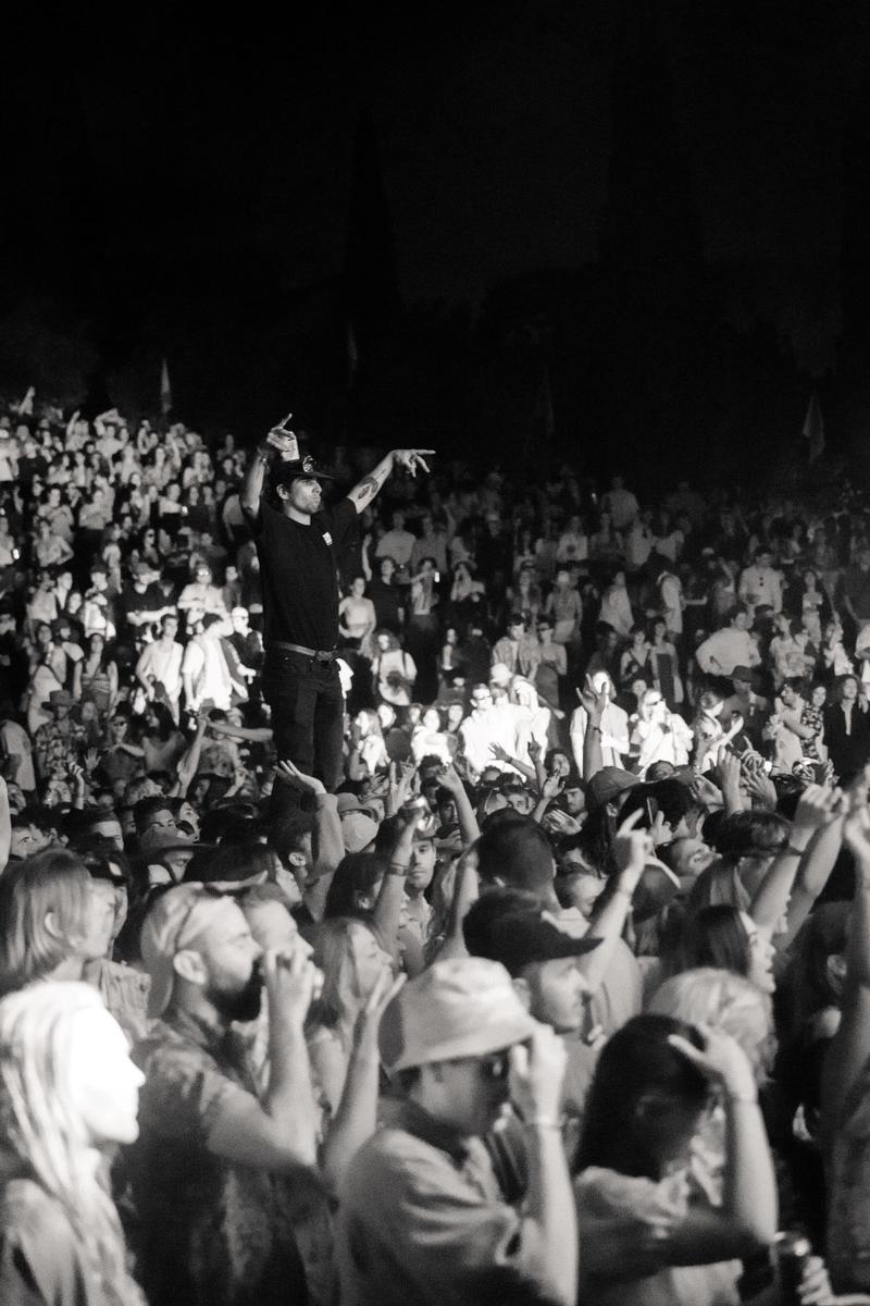 Liam Costley;Atop a Mustang World;Crowd at Wax Mustang, NestFest, 9 January 2021