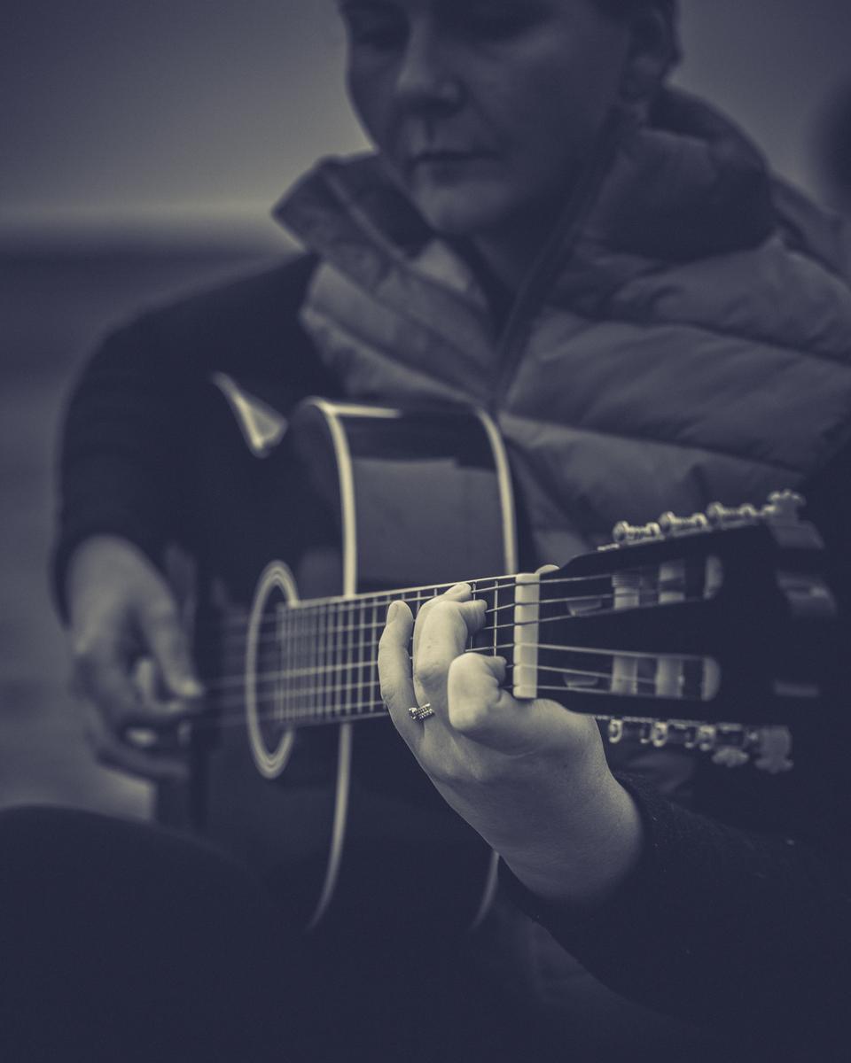 Paul Belli; Bokeh chords; A close up shot of the wife's practice, practice make perfect!