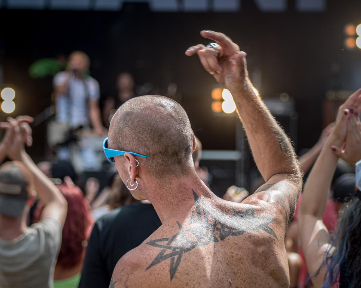 Stephen Long;Villainy;Tatooed man, Rock the Park 2018