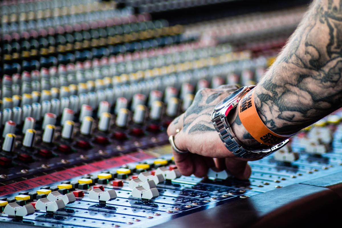 Stephen Long;Mix master ;Sound desk engineer, Rock the Park 2018