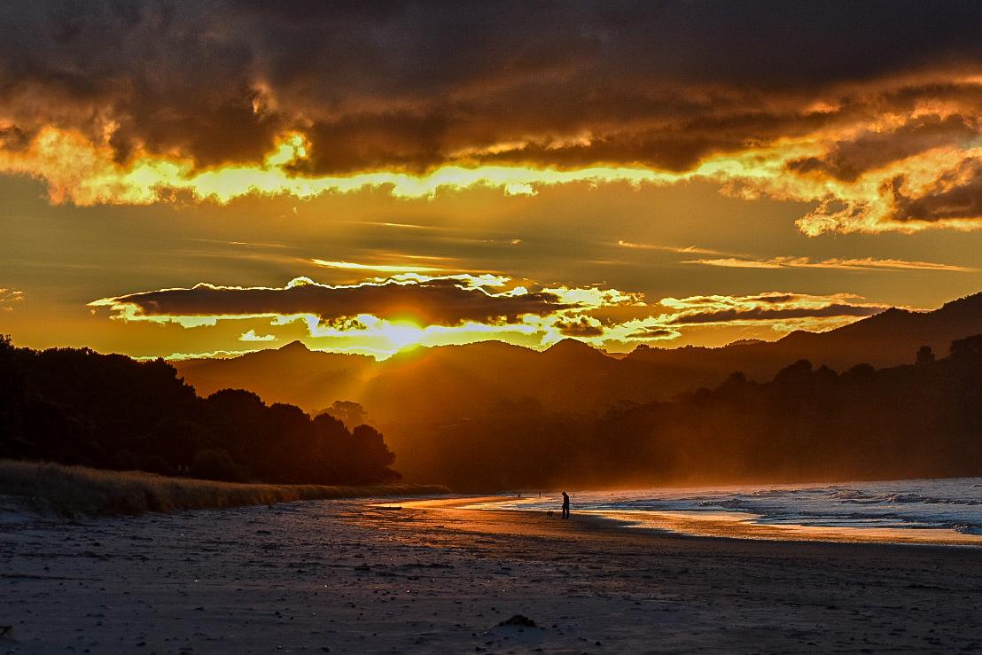 Karena Edgecombe; Sunset in Matarangi; When the sun paints the colors for you, no filters required