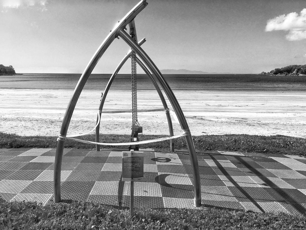 Phillipa;Swings Oneroa beach