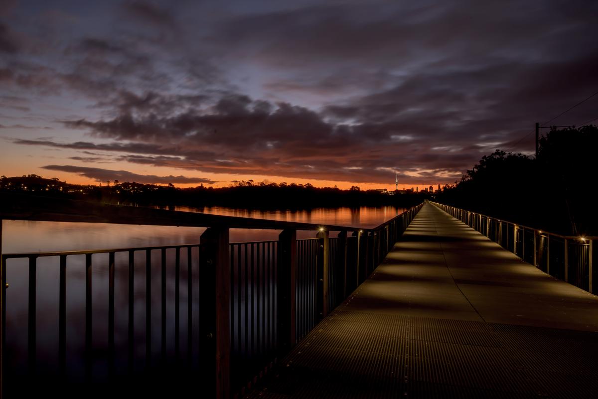 Rebecca Yin; Sunset over Orakei; Sunset captured on a lockdown walk