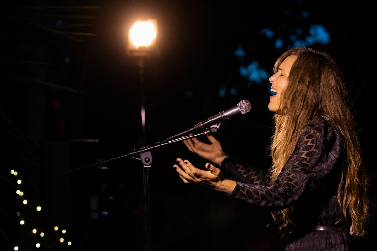 Shelley Te Haara; Reb Fountain; Reb performing at the first Songbirds in Suburbia.