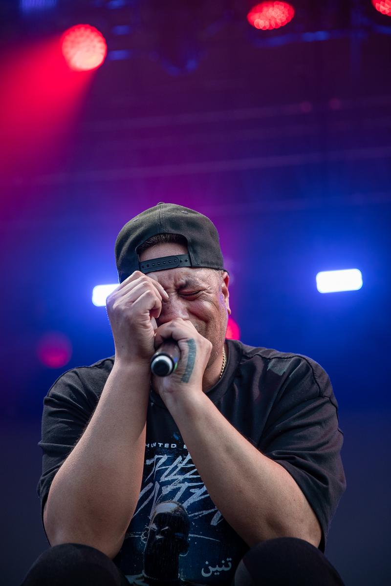 Bevan Triebels;Scribe;Scribe feeling emotional during his set at Hagley Park Christchurch