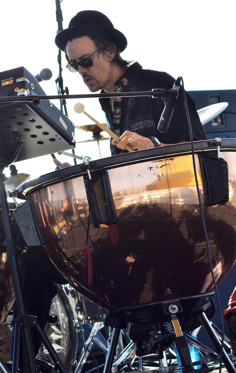 Colin Lunt; Michael Barker master drummer;Michael, drummer doing his thing for Swamp Thing
