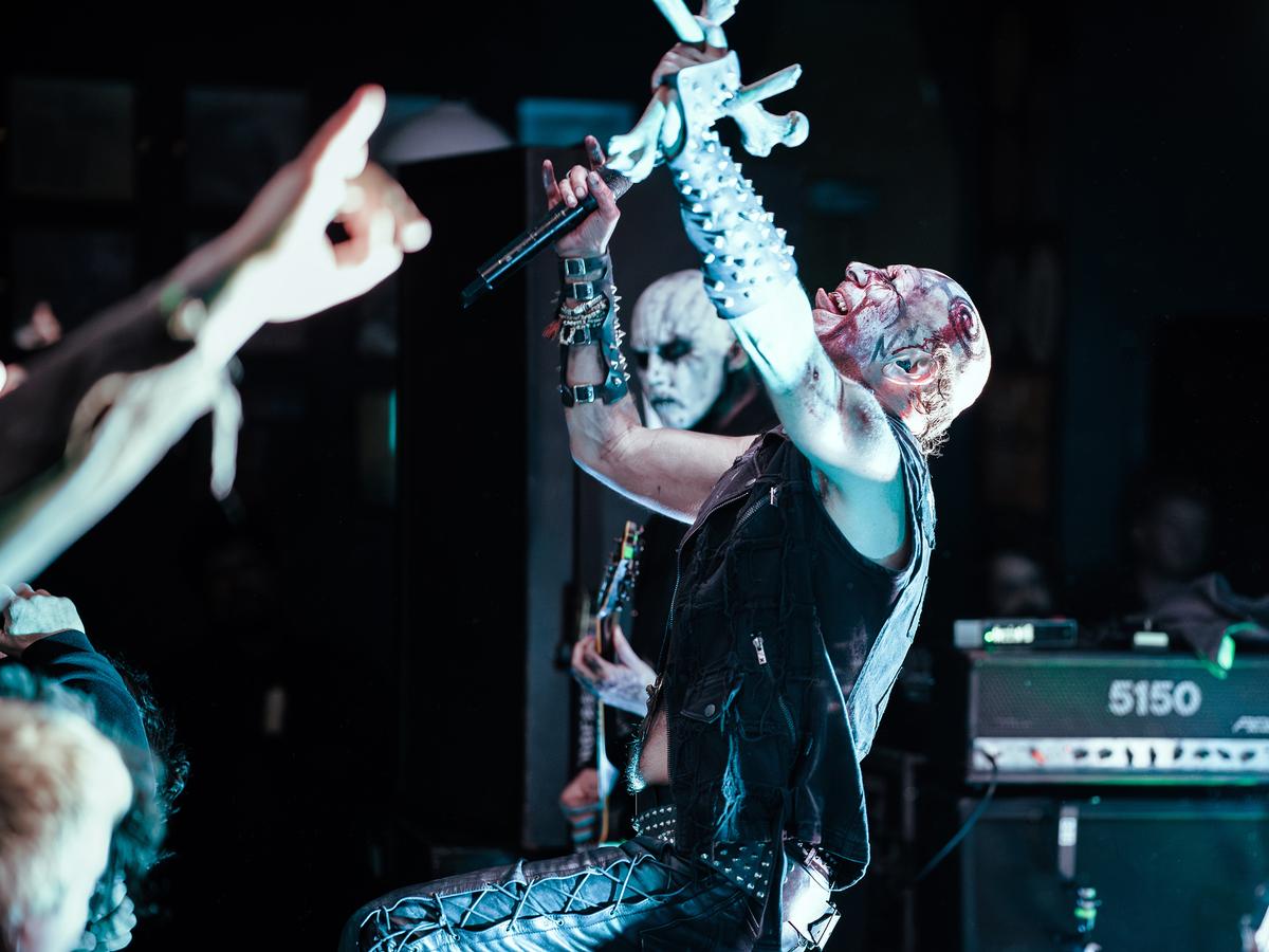 Daniel Cooper McCann; Attila Csihar;Norwegian band Mayhem live at 12Bar, Christchurch, 27/01/2023