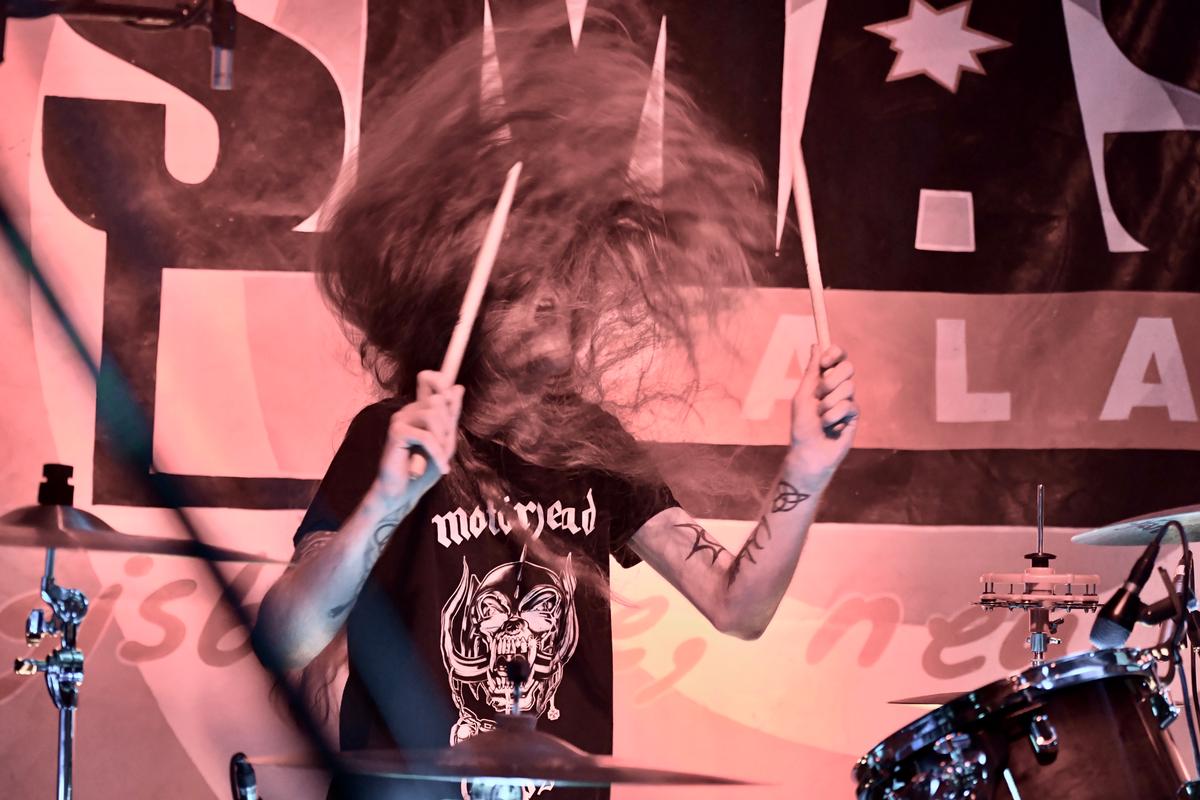 John Flatt; Behind the Skins;Chops McWatters   seen at Smash Palace live music venue, Gisborne
