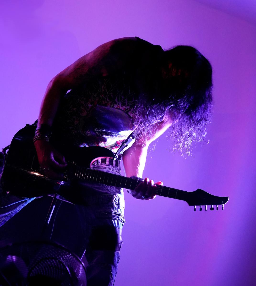 Juelle Hunt; Baz Mantis; Bass Player with Electic Universe at the Bays Rain Concert Waihi