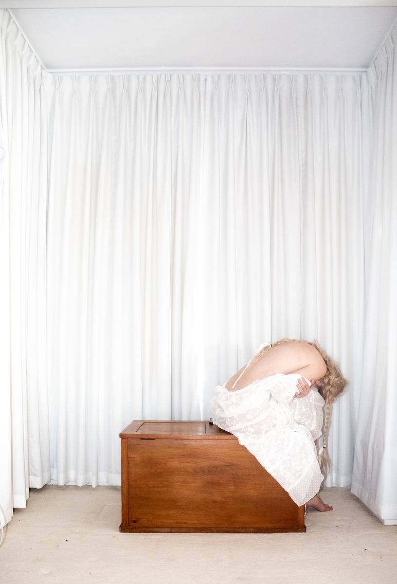 Paris Munro;Trapped Dispositions ;This work is apart of a series which portrays nascent womanhood and the confusion when coming of age.
