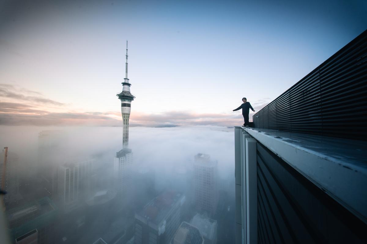 Kuan Chen;Above clouds;A painfully cold night sleeping on a rooftop in the city ended up being worth it as we watched a sea of low clouds roll in