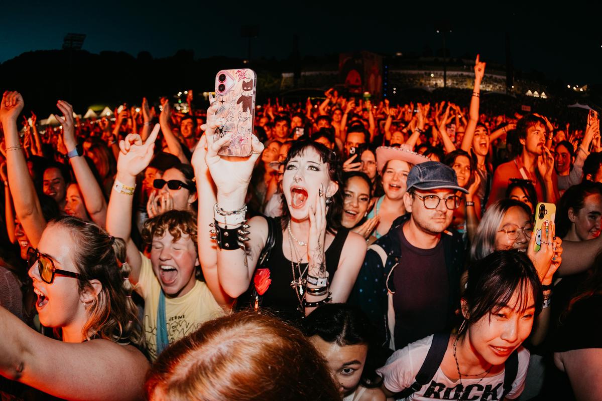 Chontalle Musson;Laneway Festival Auckland, Chappell Roan crowd;In the crowd of a show is my favourite place to shoot. Really get that feeling like your there just for the artist. Surrounded by screaming fans. The perfect energy.
