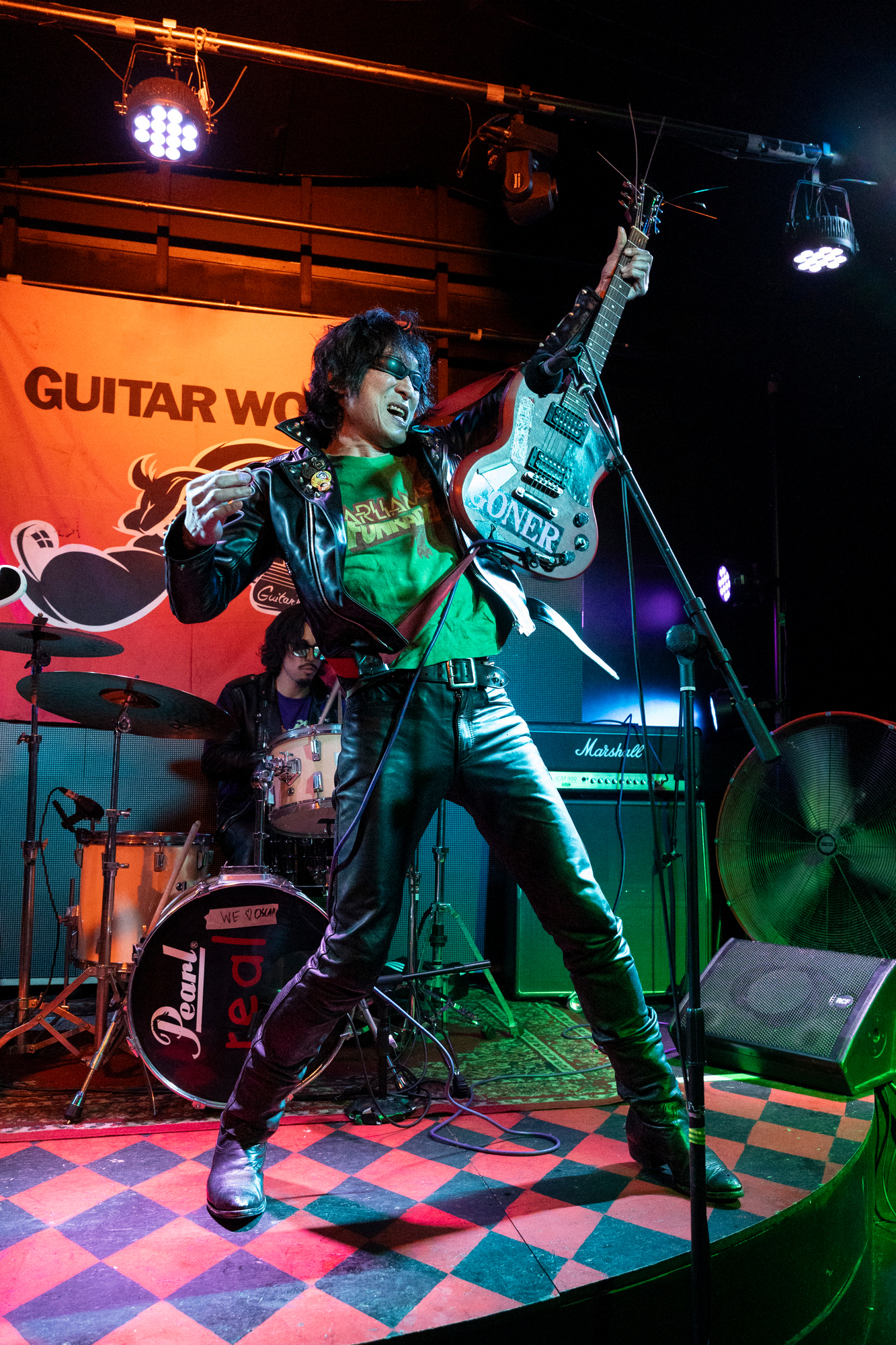Guitar Wolf 15.3.2025 Seiji at Monkey House Whitianga by Karen Moffatt McLeod