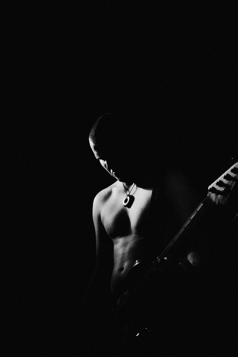 Keegan Gingrich; A Bassist's Silhouette;Otis from Powder Chutes holding down the rhythm