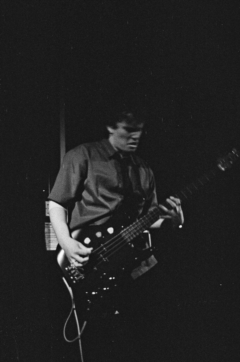 Georgia Fitzpatrick; Charlie Seraphim;Ilford HP5 film of Seraphim playing in Flux, just before its closure.