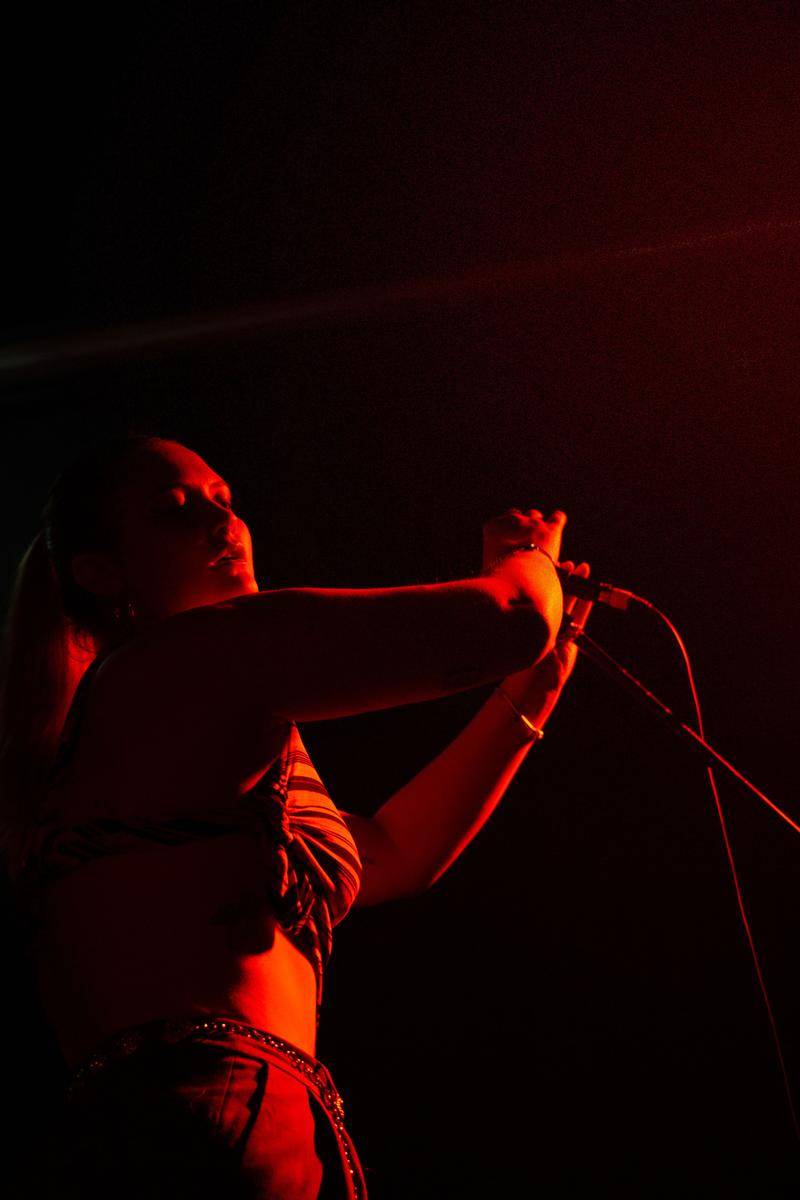Georgia Fitzpatrick; May C; Darkness cut through by red melodies