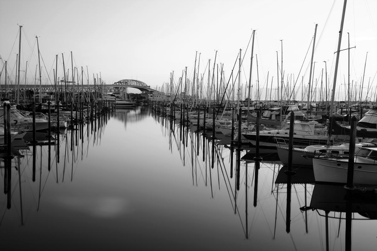 Harald Hochmann;Westhaven Marina in the morning